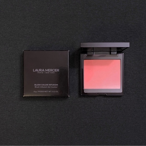 LAURA MERCIER Peach Blush Color Infusion Sheer Light Coral Shimmer - Picture 1 of 3